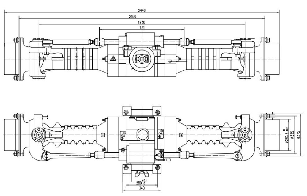 Ведущий мост рулевого управления LTG55